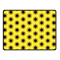 Yellow Fractal In Kaleidoscope Double Sided Fleece Blanket (small)  by Amaryn4rt