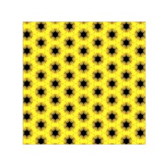 Yellow Fractal In Kaleidoscope Small Satin Scarf (square) by Amaryn4rt