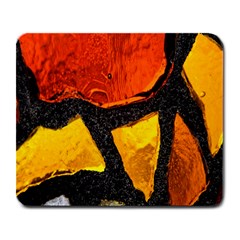 Colorful Glass Mosaic Art And Abstract Wall Background Large Mousepads by Amaryn4rt