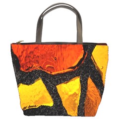 Colorful Glass Mosaic Art And Abstract Wall Background Bucket Bags by Amaryn4rt