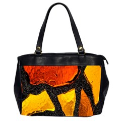 Colorful Glass Mosaic Art And Abstract Wall Background Office Handbags (2 Sides)  by Amaryn4rt