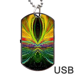 Future Abstract Desktop Wallpaper Dog Tag Usb Flash (two Sides) by Amaryn4rt