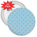 Spaceship Cartoon Pattern Drawing 3  Buttons (10 pack)  Front