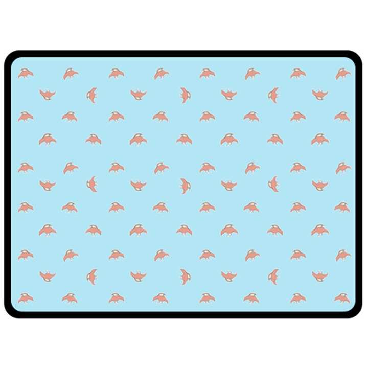 Spaceship Cartoon Pattern Drawing Fleece Blanket (Large) 