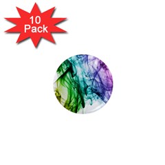 Colour Smoke Rainbow Color Design 1  Mini Magnet (10 Pack)  by Amaryn4rt