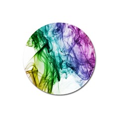 Colour Smoke Rainbow Color Design Magnet 3  (round) by Amaryn4rt