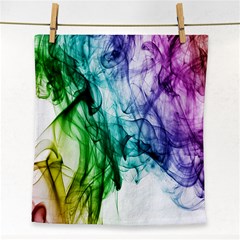 Colour Smoke Rainbow Color Design Face Towel by Amaryn4rt