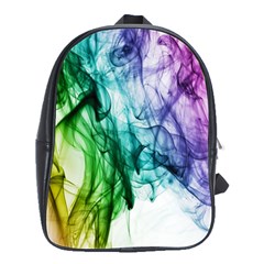 Colour Smoke Rainbow Color Design School Bags(large)  by Amaryn4rt