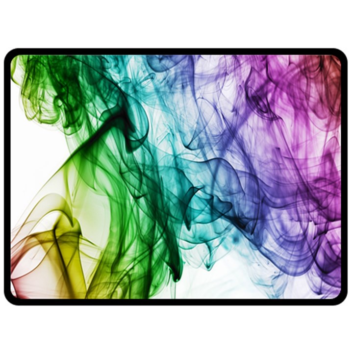 Colour Smoke Rainbow Color Design Fleece Blanket (Large) 