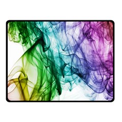 Colour Smoke Rainbow Color Design Double Sided Fleece Blanket (small)  by Amaryn4rt