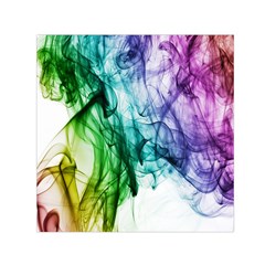 Colour Smoke Rainbow Color Design Small Satin Scarf (square) by Amaryn4rt