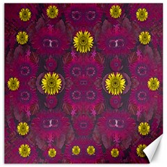 Colors And Wonderful Sun  Flowers Canvas 12  X 12   by pepitasart