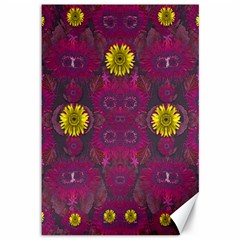 Colors And Wonderful Sun  Flowers Canvas 12  X 18   by pepitasart