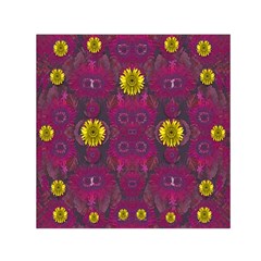 Colors And Wonderful Sun  Flowers Small Satin Scarf (square) by pepitasart