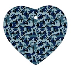 Navy Camouflage Ornament (heart) by sifis