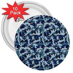 Navy Camouflage 3  Buttons (10 Pack) 