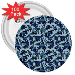 Navy Camouflage 3  Buttons (100 Pack)  by sifis