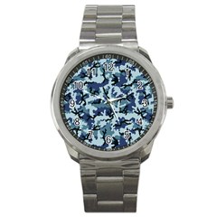 Navy Camouflage Sport Metal Watch by sifis