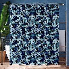 Navy Camouflage Shower Curtain 60  X 72  (medium)  by sifis