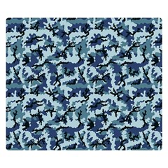 Navy Camouflage Double Sided Flano Blanket (small)  by sifis