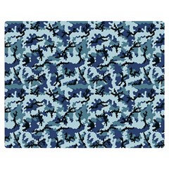 Navy Camouflage Double Sided Flano Blanket (medium)  by sifis