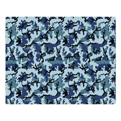 Navy Camouflage Double Sided Flano Blanket (large)  by sifis