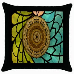 Kaleidoscope Dream Illusion Throw Pillow Case (black) by Amaryn4rt