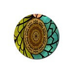 Kaleidoscope Dream Illusion Rubber Coaster (Round)  Front