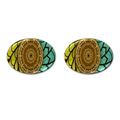 Kaleidoscope Dream Illusion Cufflinks (oval) by Amaryn4rt