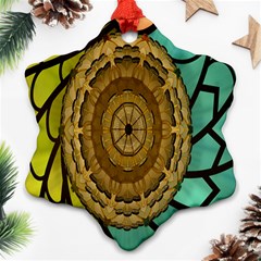 Kaleidoscope Dream Illusion Snowflake Ornament (two Sides) by Amaryn4rt