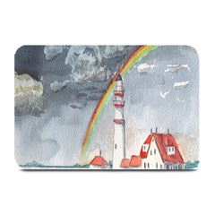 Watercolour Lighthouse Rainbow Plate Mats by Amaryn4rt