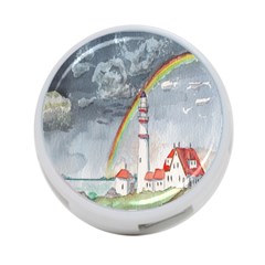 Watercolour Lighthouse Rainbow 4-port Usb Hub (one Side) by Amaryn4rt