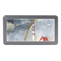 Watercolour Lighthouse Rainbow Memory Card Reader (mini) by Amaryn4rt