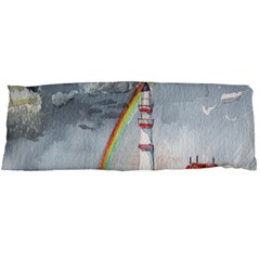 Watercolour Lighthouse Rainbow Body Pillow Case (dakimakura) by Amaryn4rt