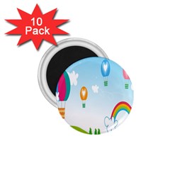 Landscape Sky Rainbow Garden 1 75  Magnets (10 Pack)  by Amaryn4rt