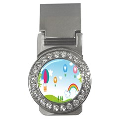 Landscape Sky Rainbow Garden Money Clips (cz)  by Amaryn4rt