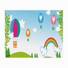 Landscape Sky Rainbow Garden Small Glasses Cloth by Amaryn4rt