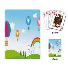 Landscape Sky Rainbow Garden Playing Card by Amaryn4rt