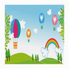 Landscape Sky Rainbow Garden Medium Glasses Cloth by Amaryn4rt