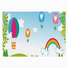 Landscape Sky Rainbow Garden Large Glasses Cloth by Amaryn4rt