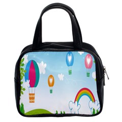 Landscape Sky Rainbow Garden Classic Handbags (2 Sides) by Amaryn4rt