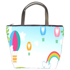 Landscape Sky Rainbow Garden Bucket Bags by Amaryn4rt