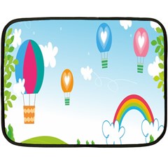 Landscape Sky Rainbow Garden Double Sided Fleece Blanket (mini)  by Amaryn4rt