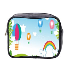 Landscape Sky Rainbow Garden Mini Toiletries Bag 2-side by Amaryn4rt