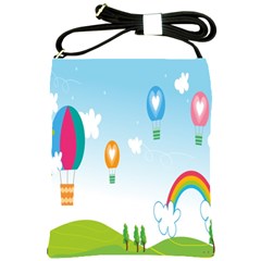 Landscape Sky Rainbow Garden Shoulder Sling Bags by Amaryn4rt