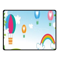 Landscape Sky Rainbow Garden Fleece Blanket (small) by Amaryn4rt