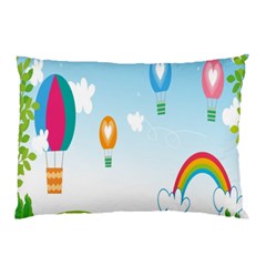 Landscape Sky Rainbow Garden Pillow Case (two Sides) by Amaryn4rt