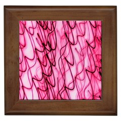 An Unusual Background Photo Of Black Swirls On Pink And Magenta Framed Tiles by Amaryn4rt