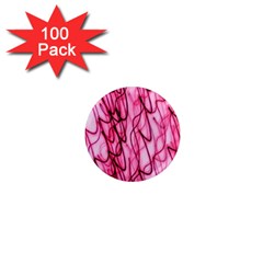 An Unusual Background Photo Of Black Swirls On Pink And Magenta 1  Mini Magnets (100 Pack)  by Amaryn4rt