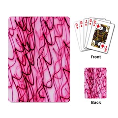 An Unusual Background Photo Of Black Swirls On Pink And Magenta Playing Card by Amaryn4rt